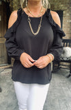 So Glamorous Blouse in Black S M XL