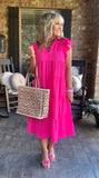 Beautiful Day Dress in Barbie Pink S M XL