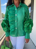 Eterna Blouse in Kelly Green