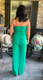 Strapless Jumpsuit in Plum S L XL
