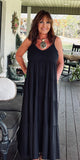 Tiered Ruffle Dress in Black