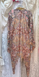 Precious Paisley Kimono in Taupe S/M M/L