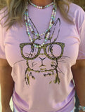 Lavender Bunny Leopard Glasses S-L