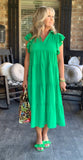 Beautiful Day Dress in Kelly Green S L