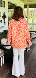 Pretty Zebra Blouse in Orange
