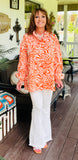 Pretty Zebra Blouse in Orange