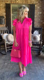 Beautiful Day Dress in Barbie Pink S M XL