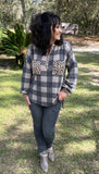 Plaid Leopard Cutie in Taupe S-L