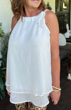 Pretty Little Bow Tie Blouse in Ivory