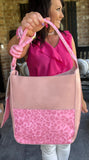 Pretty Blush Leopard Handbag