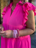 Beautiful Day Dress in Barbie Pink S M XL