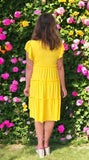 Pretty Ruffles Dress in Yellow