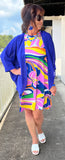 Everyday Kimono in Royal Blue S L XL