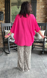 Everyday Kimono in Hot Pink L XL