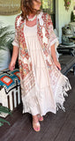 Tiered Ruffle Dress in Sand Beige