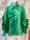 Eterna Blouse in Kelly Green