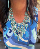 Turquoise Pearl Blue Hawaii Necklace