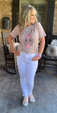 Pretty Bubblegum Bunny in Taupe S M XL