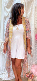 Precious Paisley Kimono in Taupe S/M M/L