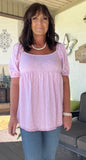 Lavender Babydoll Top S-L