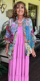 Tiered Ruffle Dress in Candy Pink