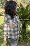 Plaid Leopard Cutie in Taupe S-L