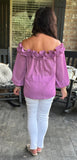 Ruffled Delight Blouse in Orchid S-3X
