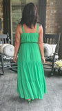 Everyday is a Vacation Dress in Kelly Green S-L