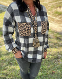 Plaid Leopard Cutie in Ivory S