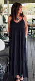 Tiered Ruffle Dress in Black