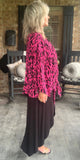 You Make Me Blush Kimono in Hot Pink 1X/2X