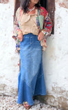 Southern Gypsy Denim Elastic Waist Skirt