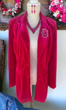 Velvet Crush Blazer in Hot Pink S L XL
