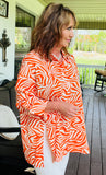 Pretty Zebra Blouse in Orange