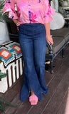 Eileen Front Slit Pull On Jeans S-XL