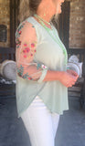 Sage Embroidery Blouse