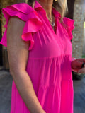 Beautiful Day Dress in Barbie Pink S M XL