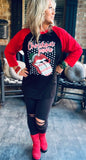 Christmas Junkie Raglan T M L