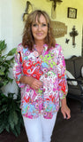 Summer Bliss Paisley Blouse Plus Only