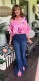 Eileen Front Slit Pull On Jeans S-XL