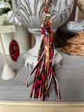Emma Tassel Necklace in Red Gold