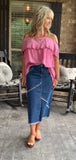 Free Spirit Denim Skirt L 2X 3X
