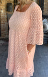 Pretty in Peach Lace Dress S M