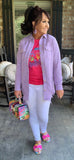 Lavender Denim Shacket S-1X