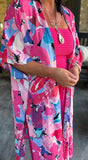 Paradise Pretty Kimono in Rose S/M - 1X/2X