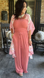 Strapless Jumpsuit in Ash Rose S L XL