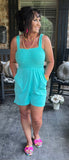 Everyday Romper in Mint S L XL 3X
