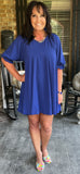 Preslee Dress in Cobalt Blue S 1X 2X