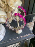 Hot Pink Obsession Statement Hoops