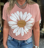 Sweet Daisy Cropped T in Blush S-XL